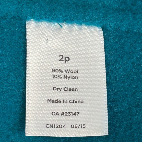 TALBOTS s2P teal wool jacket-slightly Cropped-Looks new! Super soft/cozy - Picture 4 of 4